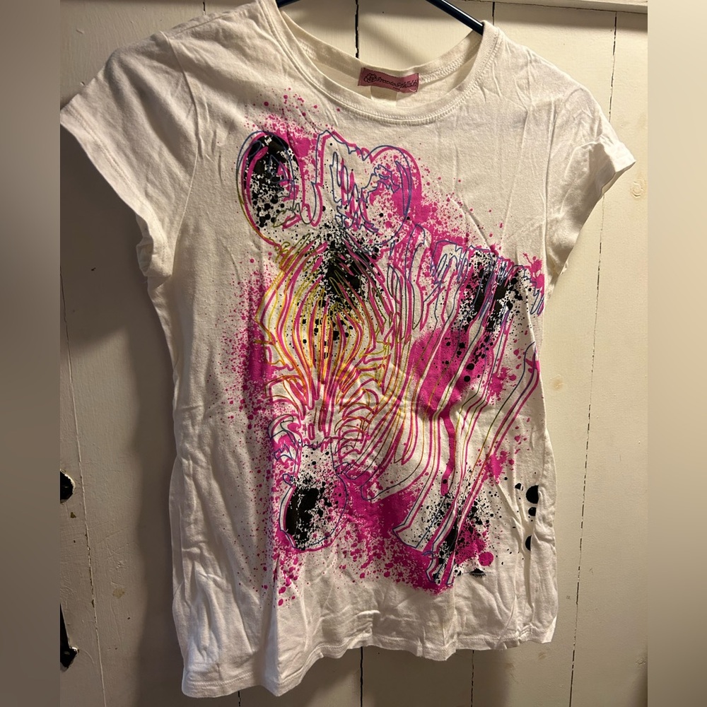 Colorful Zebra Graphic Junior Girls Bronte & Tallulah Tee